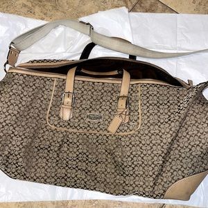 Coach Brown and Tan Travel Bag